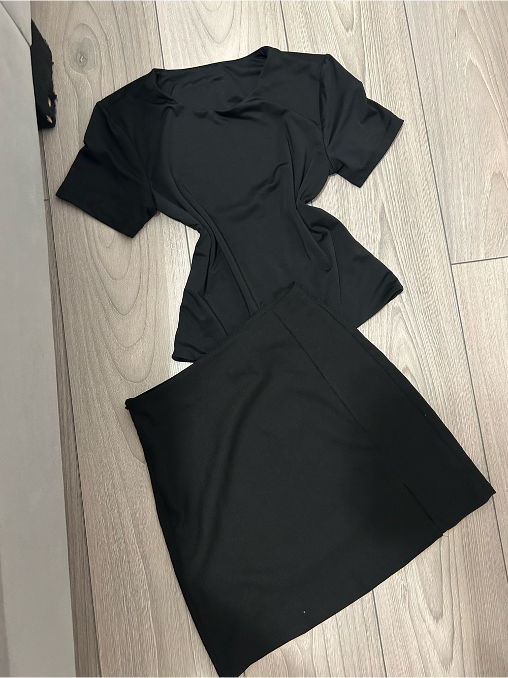 Black Women's Stretch A-Line Skirt